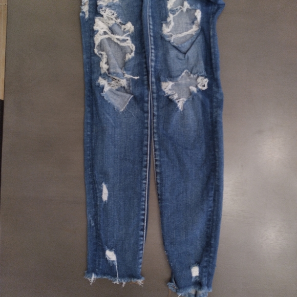 American Eagle 🦅 Next Level Stretch Crop Jegging Distressed Size 4 - Picture 5 of 5